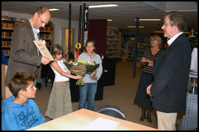 Jack Didden wint de kinderjury 2007 in Berlicum met zijn boek Vriend Vermist